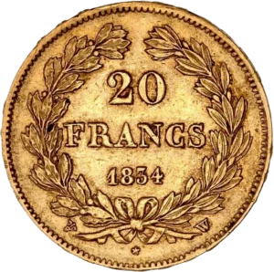 Tête nue de Louis Philippe Ier à gauche.