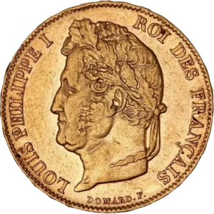 Tête laurée de Louis Philippe Ier à gauche.