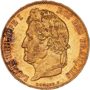 Tête laurée de Louis Philippe Ier à gauche.