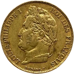 Tête laurée de Louis Philippe Ier à gauche.