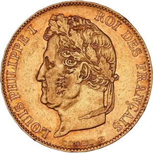 Tête laurée de Louis Philippe Ier à gauche.