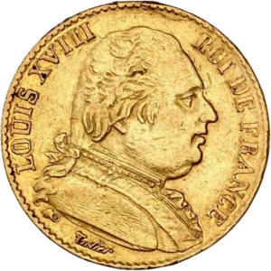 Ecu de France couronné entre une couronne de laurier.