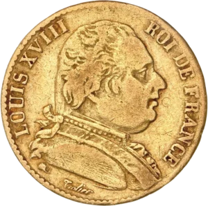 Ecu de France couronné entre une couronne de laurier.