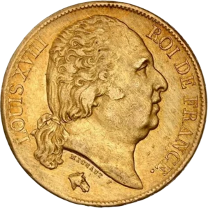 Écu de France couronné dans une couronne de laurier.