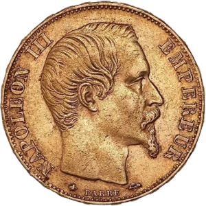 Tête nue de Napoléon III à droite.