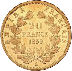 Tête nue de Napoléon III à droite.