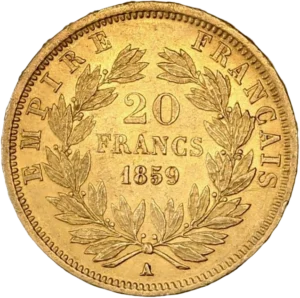 Tête nue de Napoléon III à droite.