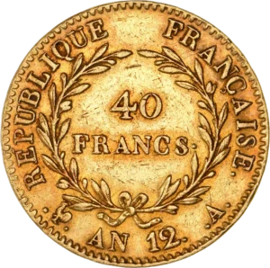 40 francs dans couronne végétale.