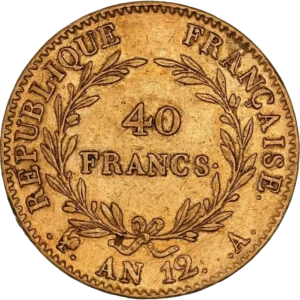 40 francs dans couronne végétale.