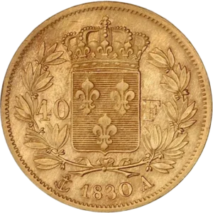 Tête de Charles X à droite.