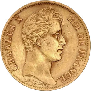 écu de France couronné dans une couronne de laurier.