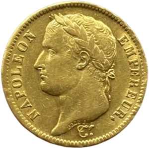 Tête laurée de Napoléon III à droite.