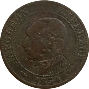 Buste lauré de Napoléon III à gauche.