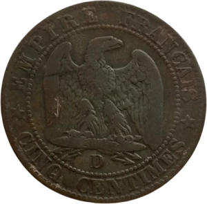 Aigle tenant un foudre entre ses serres.