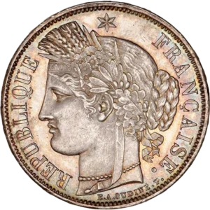 Tête de la déesse Cérès à gauche.