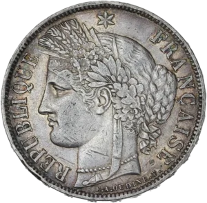 Tête de la déesse Cérès à gauche.