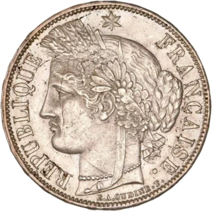 Tête de la déesse Cérès à gauche.