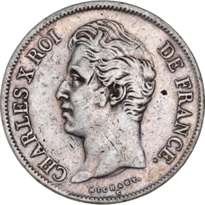 Tête nue de Charles X à gauche.