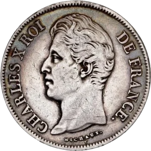 Tête de Charles X à droite.