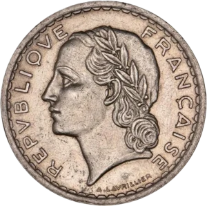 Tête de la république à gauche.