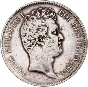 Tête laurée de Louis Philippe Ier à droite.