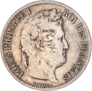 Tête laurée de Louis Philippe Ier à droite.