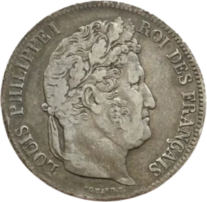 Tête laurée de Louis Philippe Ier à droite.