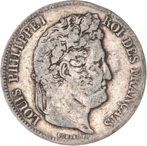 Tête laurée de Louis Philippe Ier à droite.