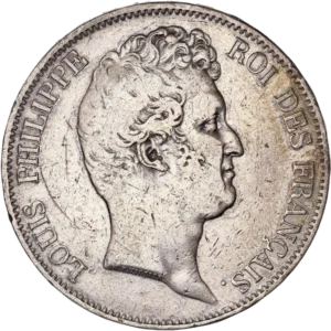 Tête laurée de Louis Philippe à droite.