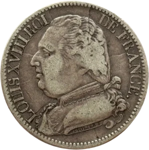 Buste Habillé de Louis XVIII à gauche.