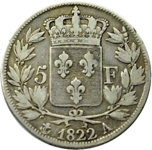 Ecu de France couronné et entouré d'une couronne de laurier.