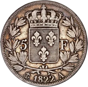 Buste nu de Louis XVIII à gauche.