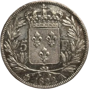 Écu de France couronné et entouré d'une couronne de laurier.