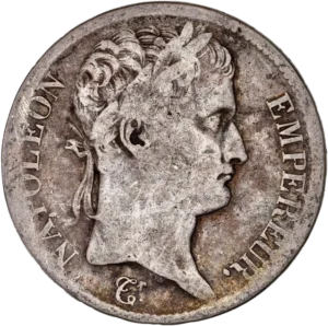 5 francs dans une couronne de laurier.