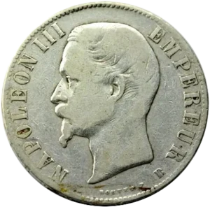 Tête nue de Louis Napoléon à gauche.