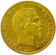 Tête nue de Napoléon III à droite.