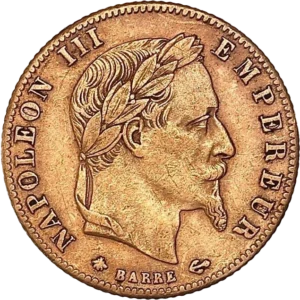 Tête nue de Napoléon III à droite.