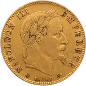 Tête nue de Napoléon III à droite.