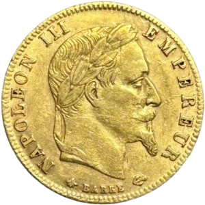 Tête nue de Napoléon III à gauche.