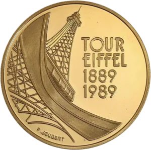 Vue en perspective de la Tour Eiffel.