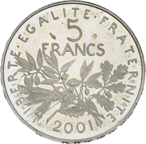 La Semeuse allant a gauche.