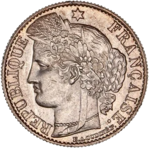 Tête de la déesse Cérès à gauche.