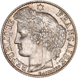 Tête de la déesse Cérès à gauche.