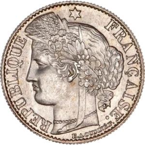 Tête de la déesse Cérès à gauche.