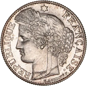 Tête de la déesse Cérès à gauche.