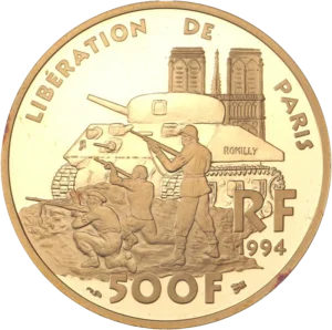 Le Général de Gaulle descendant les Champs-Elysées.