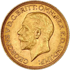 Buste de George V à gauche.