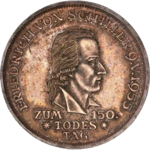 Buste de Friedrich von Schiller à droite.