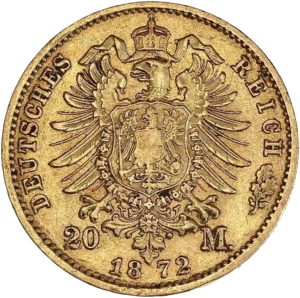 Aigle impérial couronné et décoré d'un blason.