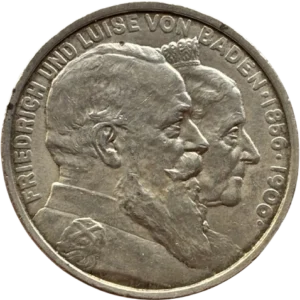 Portrait accolés de Frederic Ier et Louise de Bade à droite.